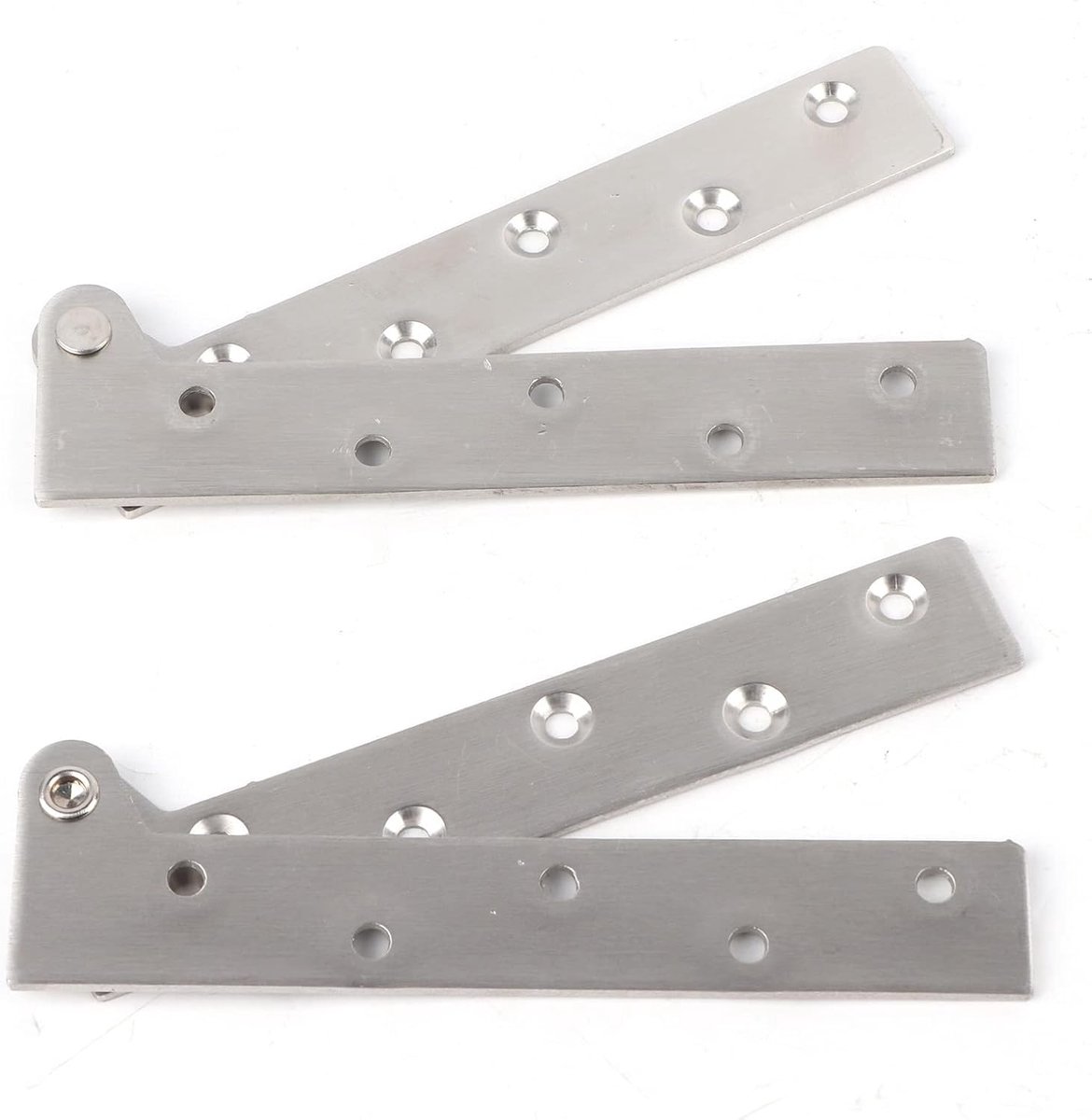 SnelShoppen - 2Pcs 180° Rotatie Scharnier, RVS 180 Graden Rotatie Deurscharnier Verborgen Deurscharnier Hardware Accessoires