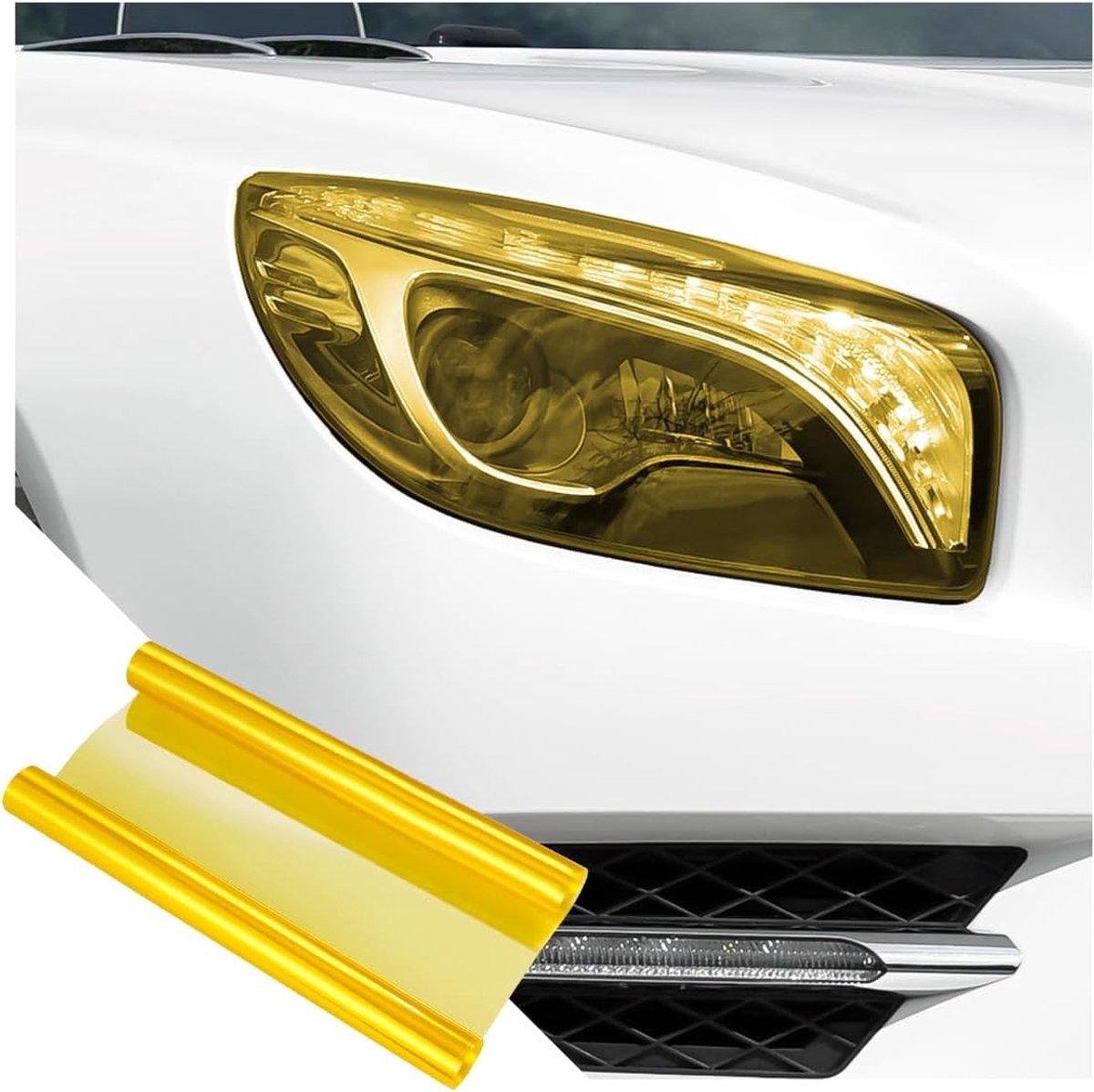 Hoofdlichtfolie - Gouden Gele Tint - Waterproof - Bescherming en stijl voor autolichten - SnelShoppen