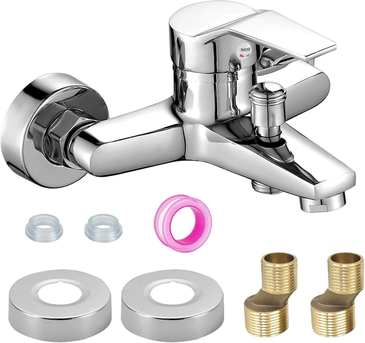 Bocguy bath mixer tap,bathtub fixture,bathtub fixture,shower faucet with 1-lever mixer,shower drain for bath and - ShopVlot