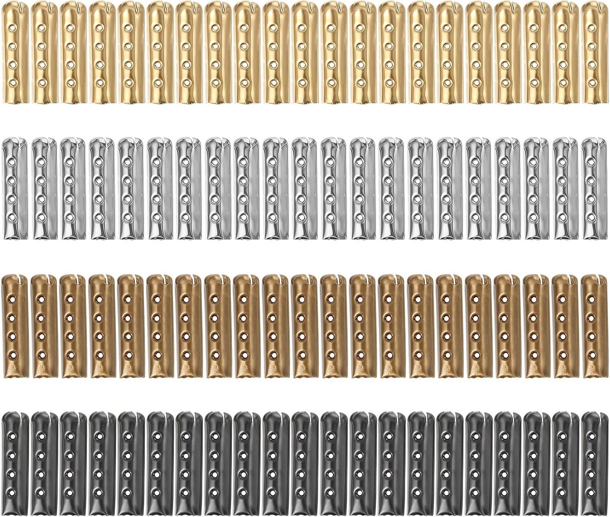 SnelShoppen - 80 stuks Metalen Aglets voor Veters - Veterschoen Einde Hoofd Legering Aglets Vervang Tips voor Paracord Hoodies Sneakers Canvas DIY Rep