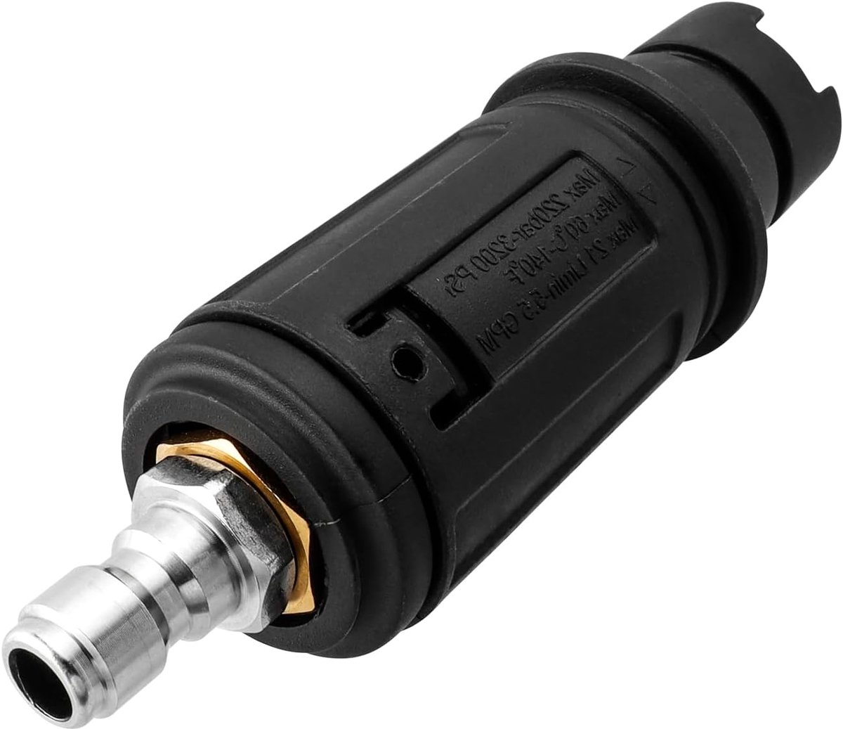 SnelShoppen - Verstelbare Hogedrukreiniger Spuitmond, 1/4 Inch Snelsluiting, Rotatie 0° tot Vervangende Vliegtuigvormige Spuitmond, 3000 PSI, M14 x 1.