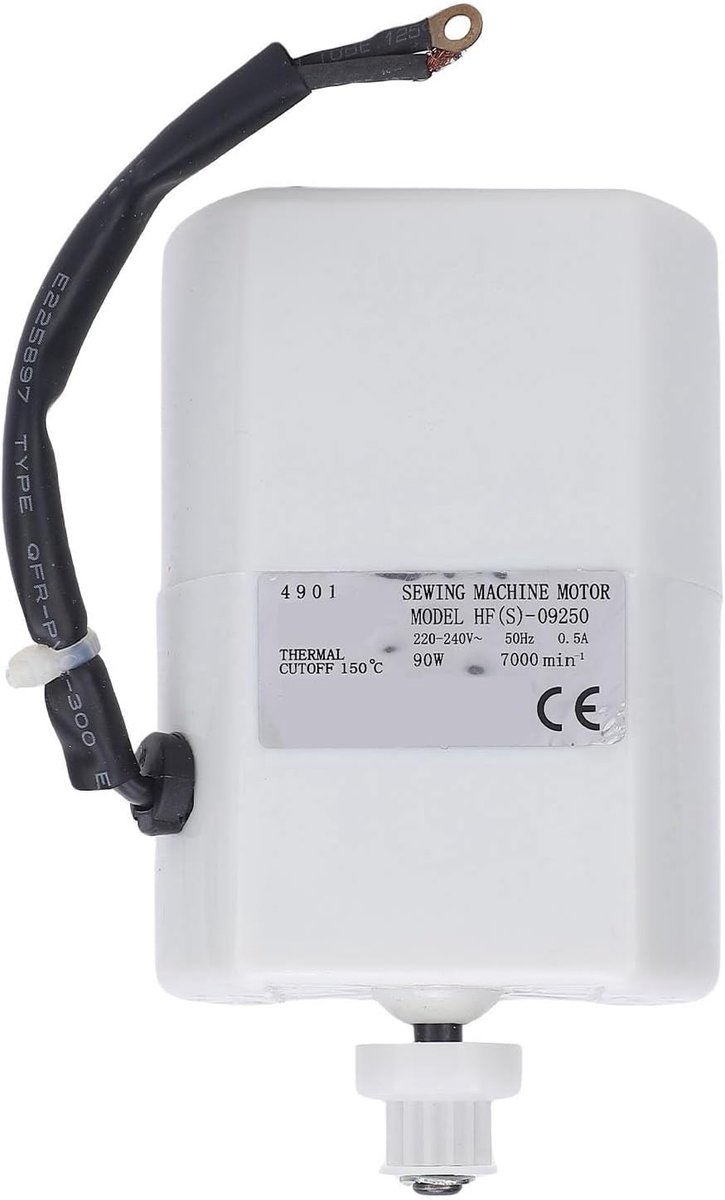 SnelShoppen - Elektrische Naaimachine Motor 90W 5500 Tpm Vervangmotor voor Thuis Naaimachines - Krachtige Motor voor Recht en Curved Stikwerk - Wit