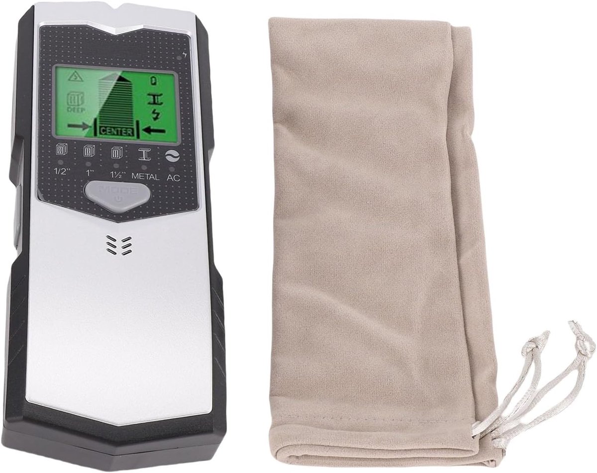 SnelShoppen - 6 in 1 Wandscanner Detector - Hout, Metaal, AC Draad, Balken Zoektool met LCD Scherm voor Professionele Klusprojecten