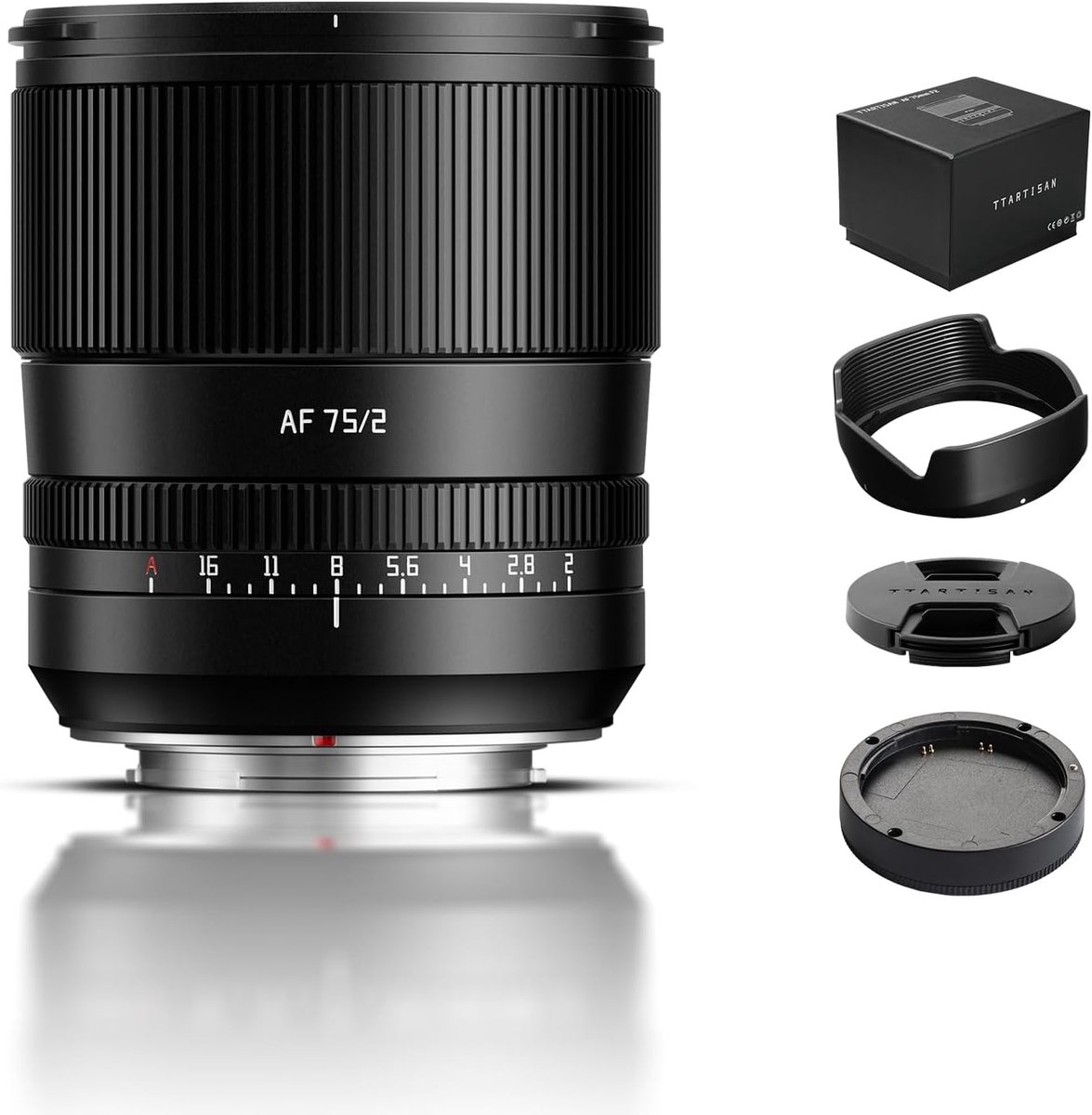 SnelShoppen - 75mm Portretlens F2 voor X-Mount, Autofocus, Volledig Kader, Ideaal voor Portretfotografie, Zwart, Professionele Fotografie