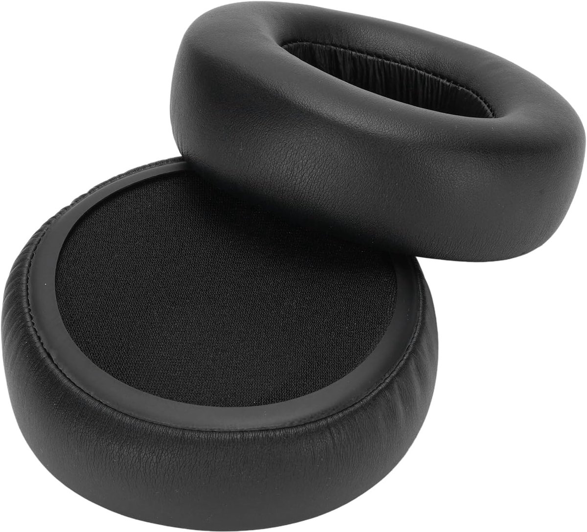 SnelShoppen - Vervangende Oorkussens voor Hoofdtelefoon RB-M700B RB-M500B RB-M300B RB-M500BE-K, Geheugenfoam en Echte Leer (Zwart)