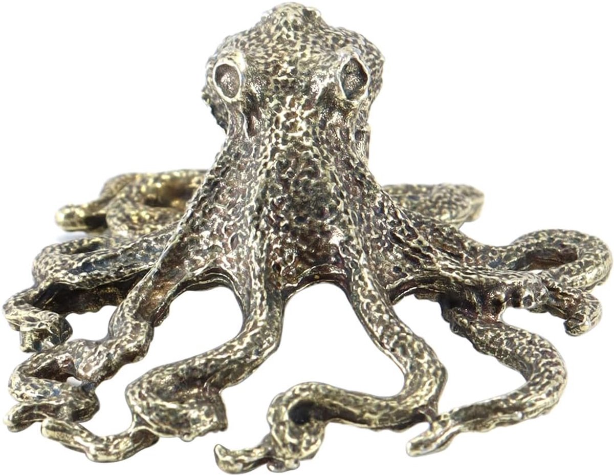 Octopus beeldje ornament - retro design - stevig materiaal - perfect voor op bureau - ShopVlot