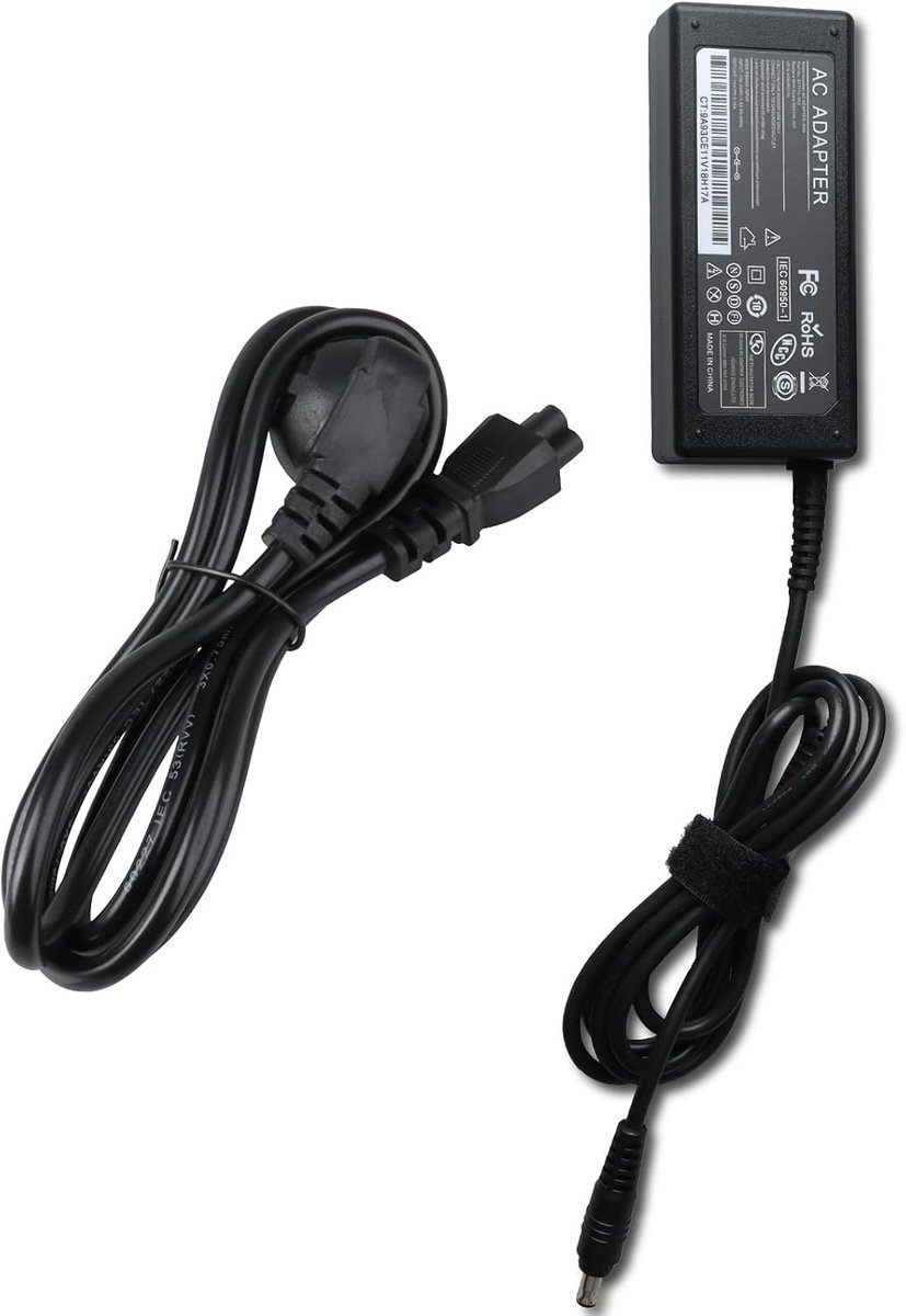 SnelShoppen - 65W AC Oplader Compatibel met Samsung NP-RV511 RV510 RV515 RV520 R580 R480 R530 R540 R730 R780 RC512 RV711 SF310 SF410 N110 N120 N130 N1