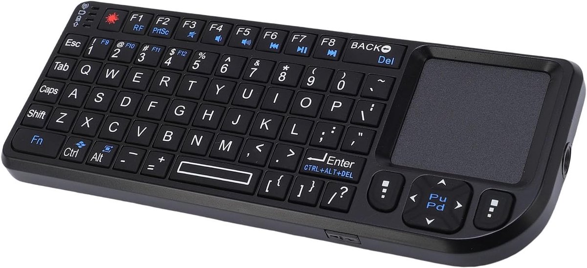 SnelShoppen - Draadloos Touchpad Toetsenbord 2.4GHz Ultra Dun met Verlichting en 10M Bereik, USB C Oplaadbaar Draagbaar Toetsenbord voor PC PS Android