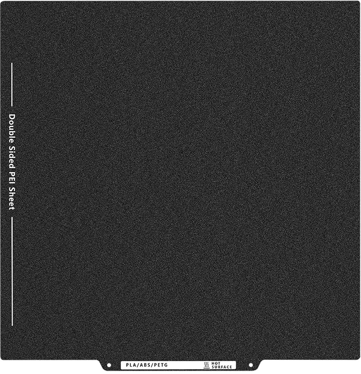 SnelShoppen - Upgraded Neptune 4 Plus Dubbelzijdig PEI Bouwplaat, 330x330 mm, Zwart Textuur, Geschikt voor 3D Printer, Ultra Sterke Hechting