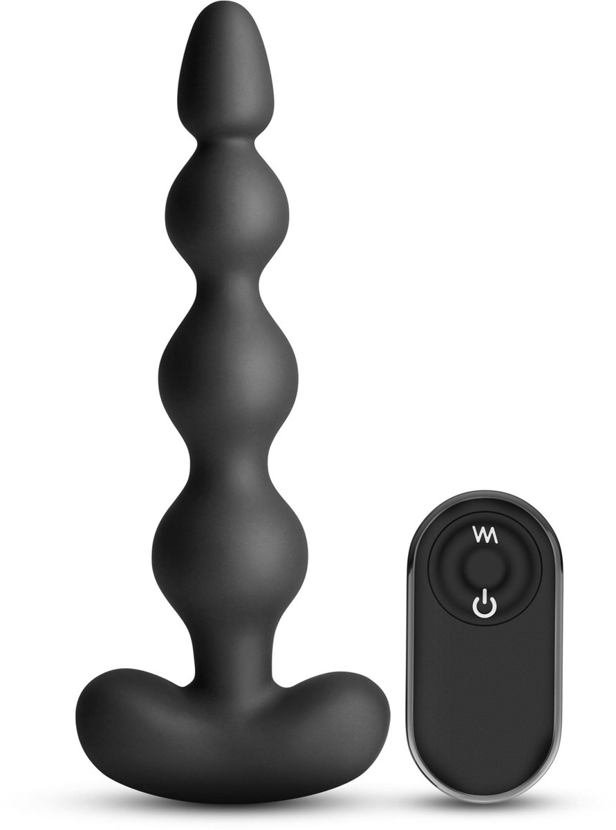 Renegade - Reign - Vibrerende Kralen Vibrator met Afstandsbediening - Zwart