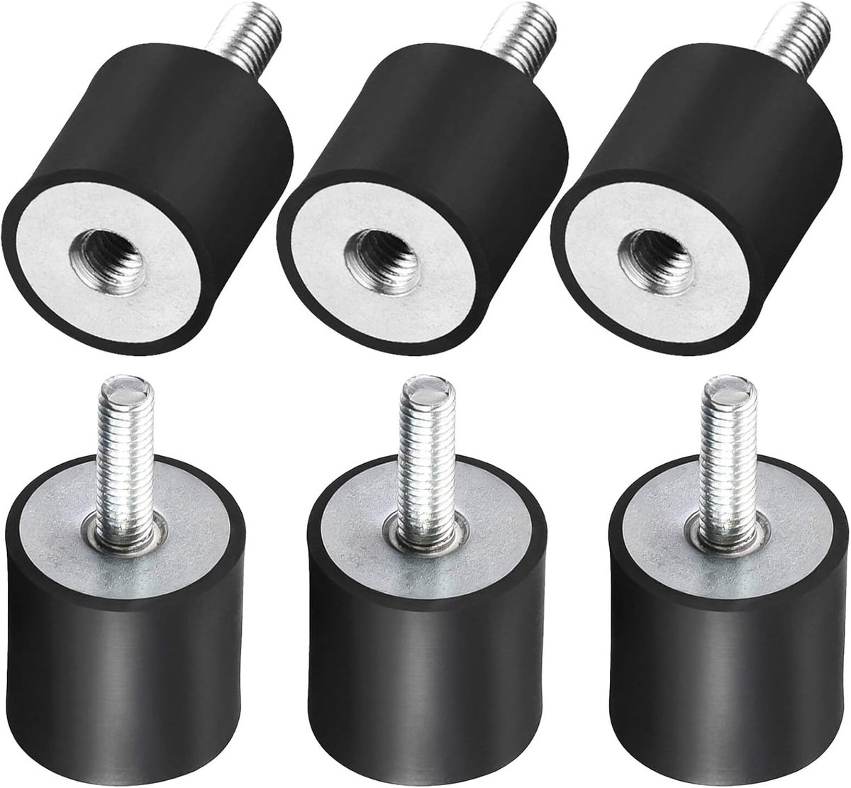6 x M8 Schokdemper, Rubber Vibration Demper, Antivibratie Buffer voor Motoren, Waterpompen en Bootspolen