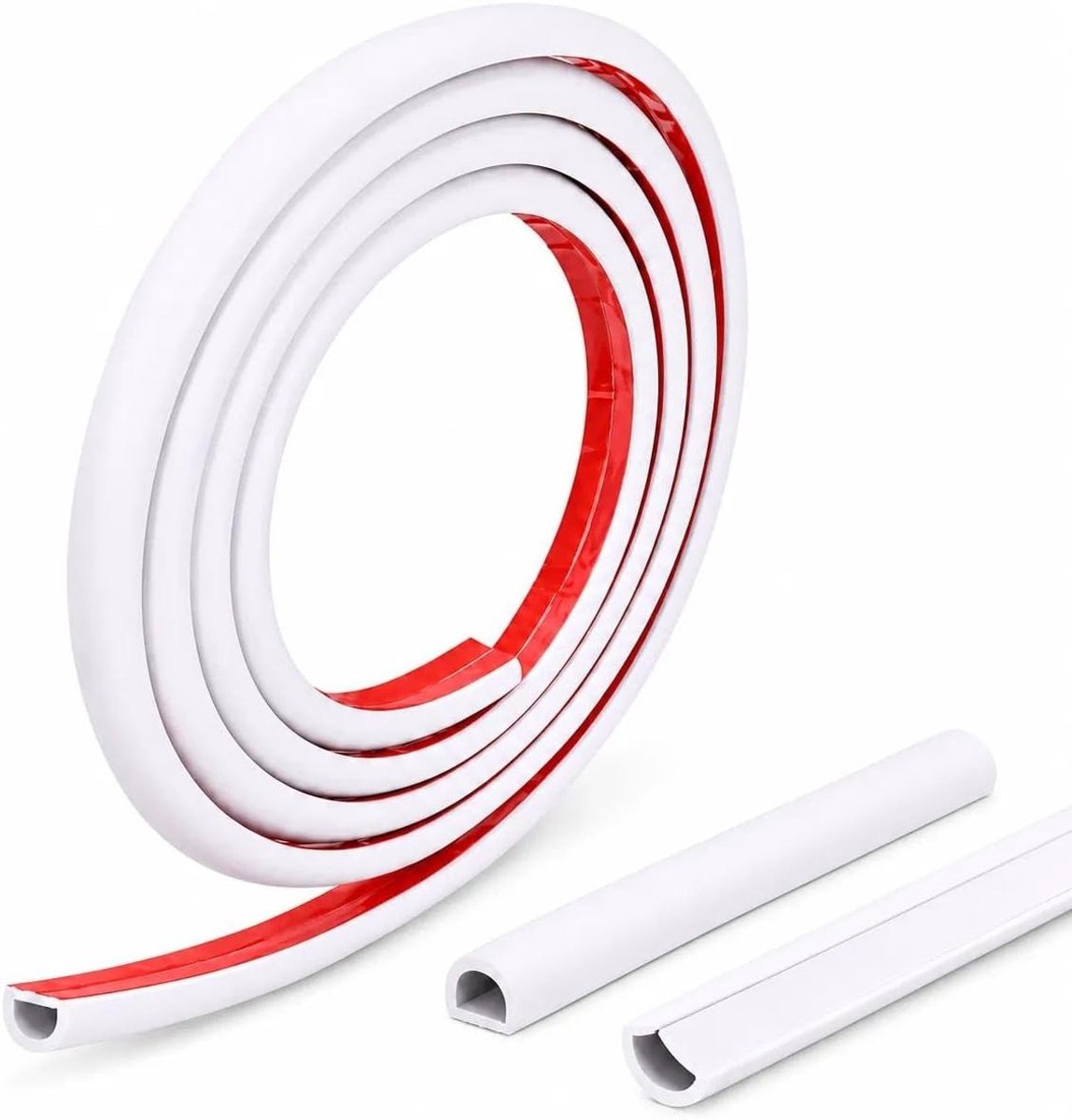 Zelfklevende Kabelgoot 3 m van Flexibel PVC voor Netwerk- en Laadkabels, Ideaal voor Muur en Vloer, 15 x 10 mm, Perfect voor Thuisgebruik en Bureauorganisatie