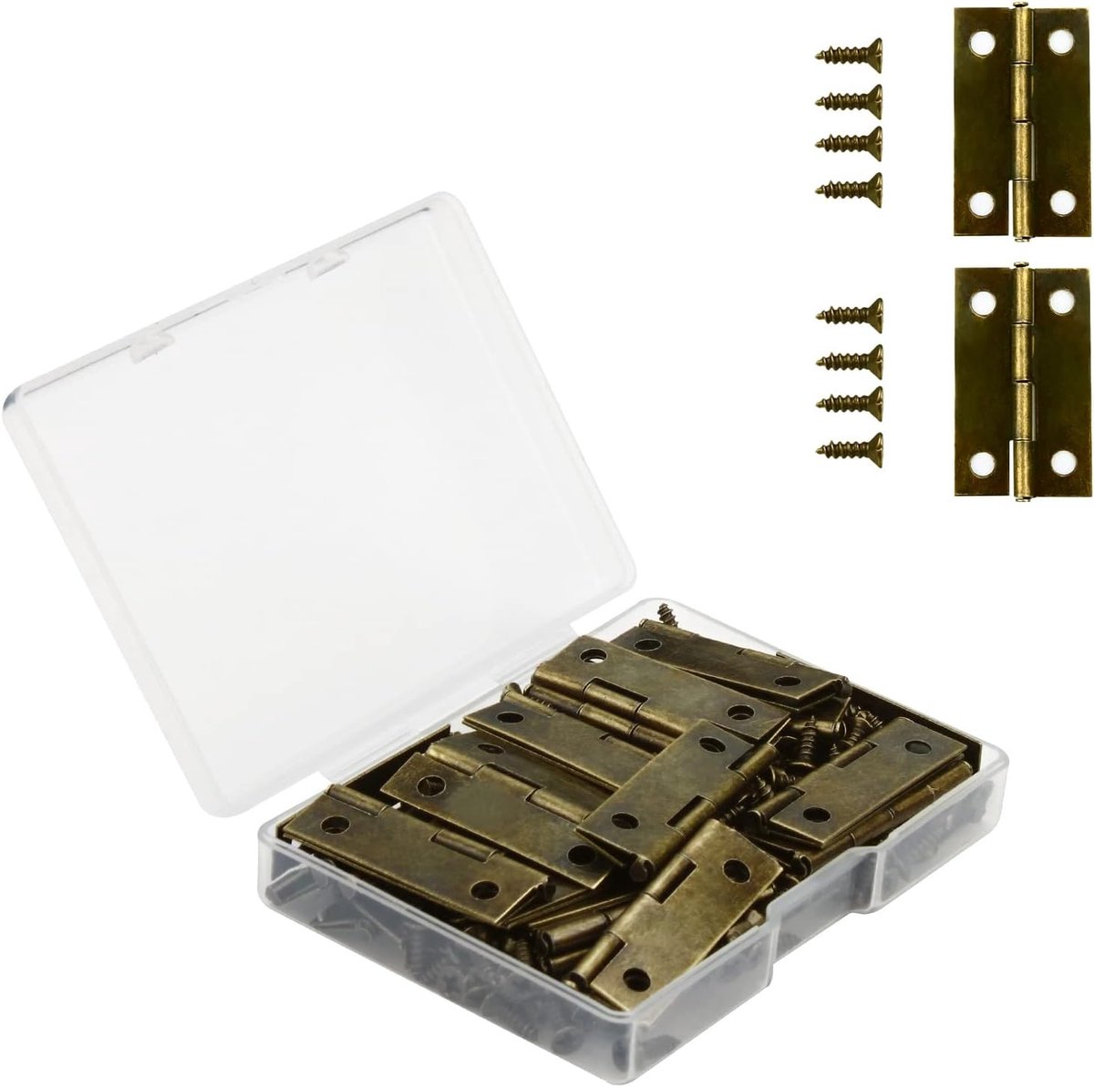 Mini Scharnieren 17 x 29 mm Retro Bronzen Vouwscharnieren voor Modelbouw en Ambachten - 30 Stuks voor Sieraden Dozen en Poppenhuizen