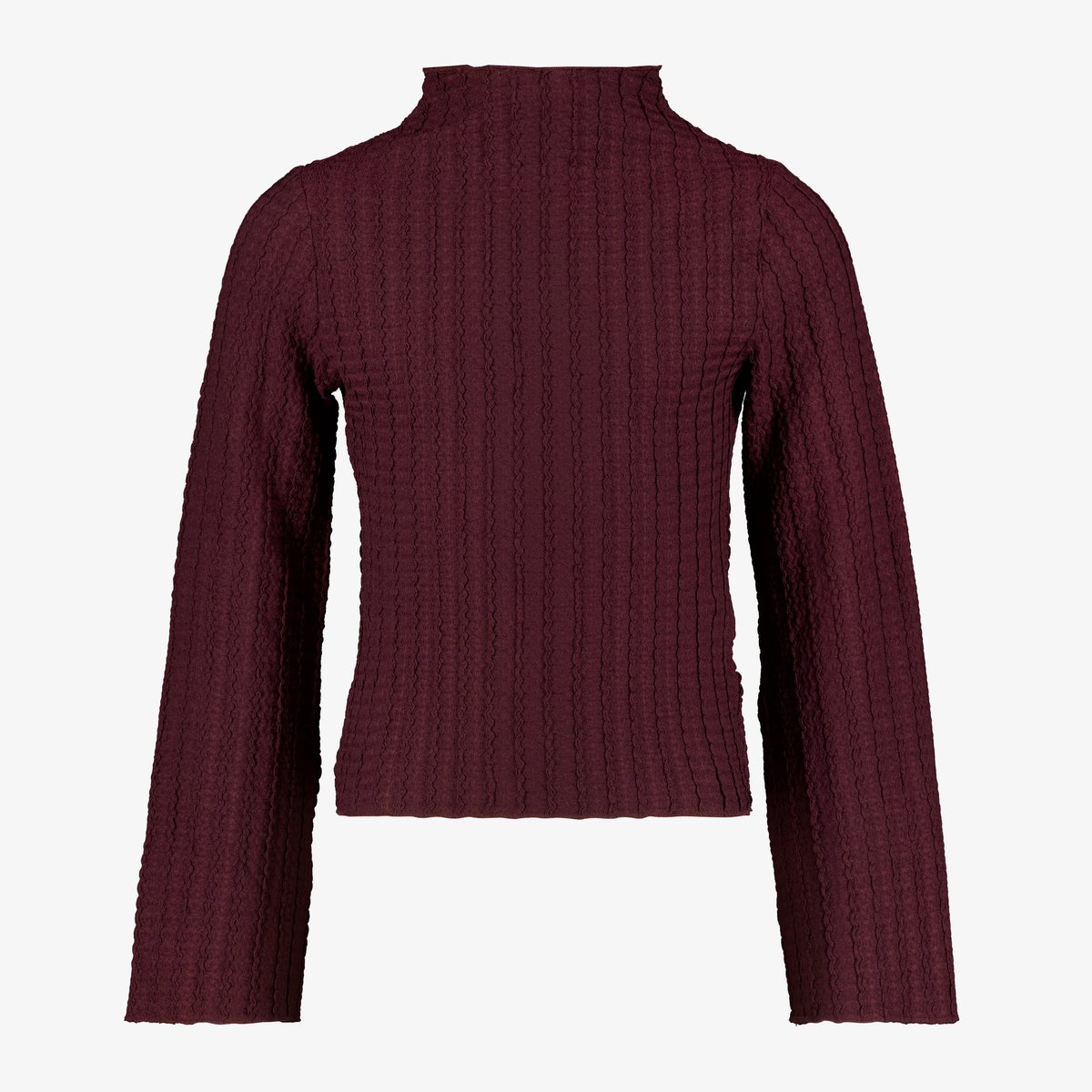 MyWay meisjes top met structuur bordeaux rood - Maat 146/152