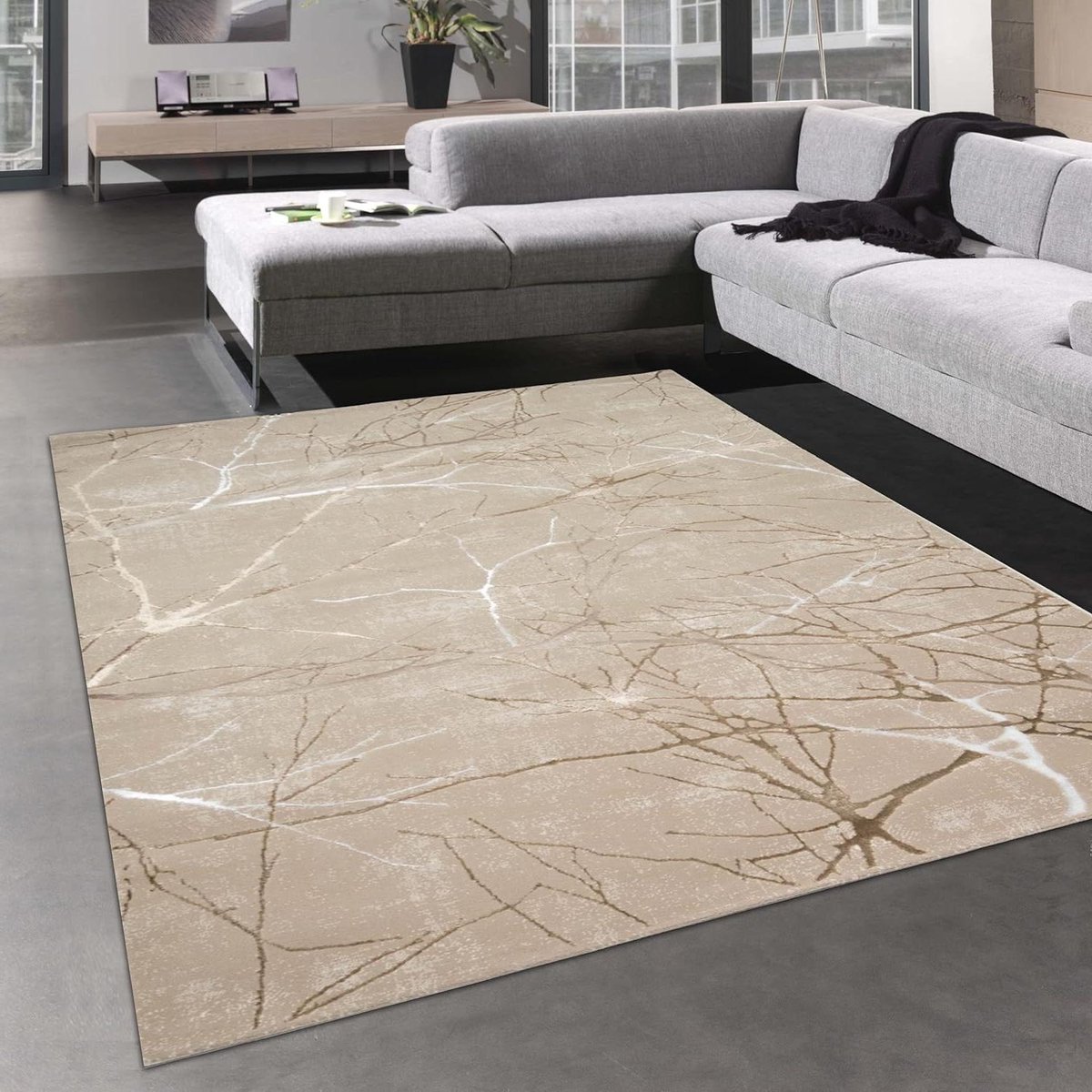 Designer vloerkleed - Abstract kleed - Woonkamer inrichten - Geschikt voor vloerverwarming