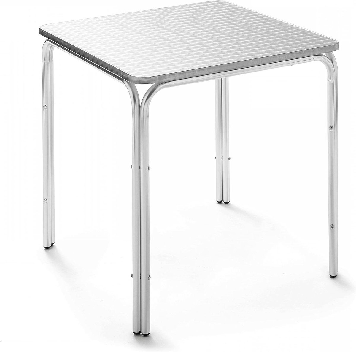 Vierkante tuintafel - Aluminium tafel buiten - Buiten dineren - Weerbestendig materiaal - 70 x 70 x 72 cm - Aluminium