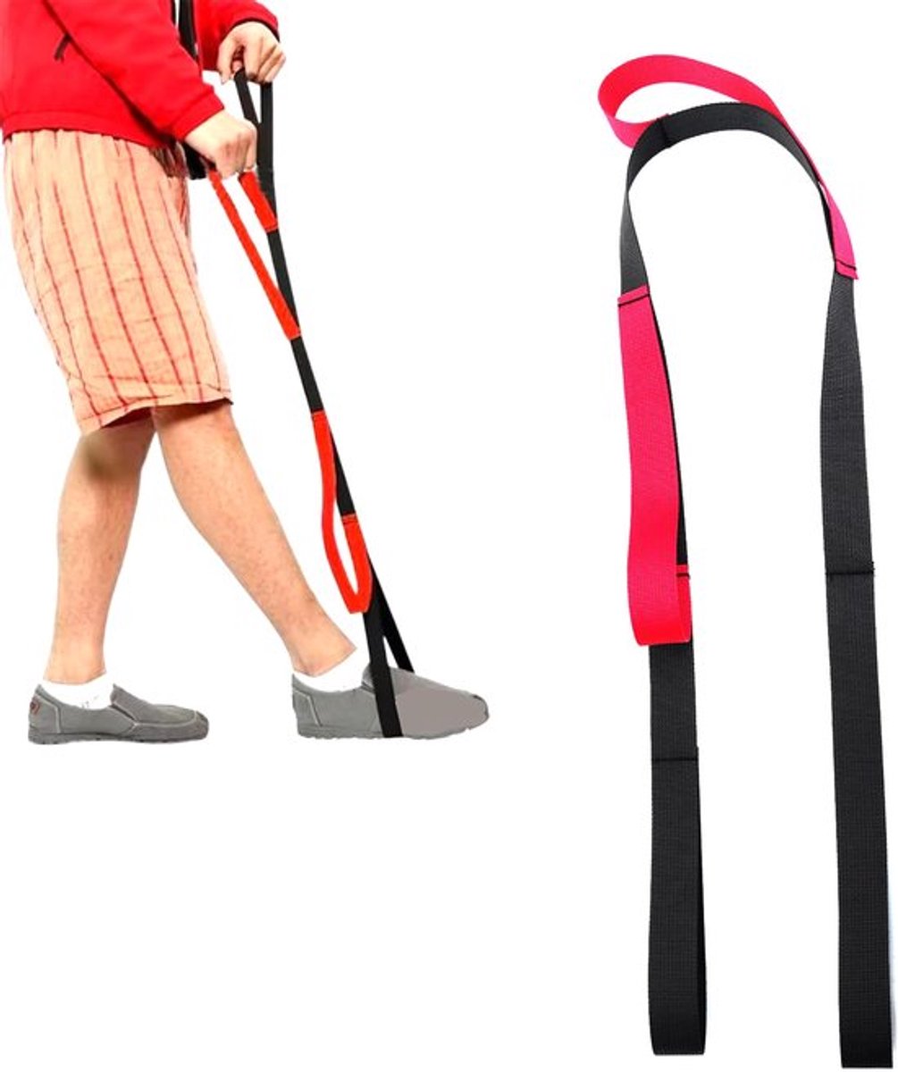 Beenlifter. praktische beenlifter. mobiliteitsriem voor de benen. beenhefriem van nylon. geschikt voor ouderen. zieken en gehandicapten (rood)