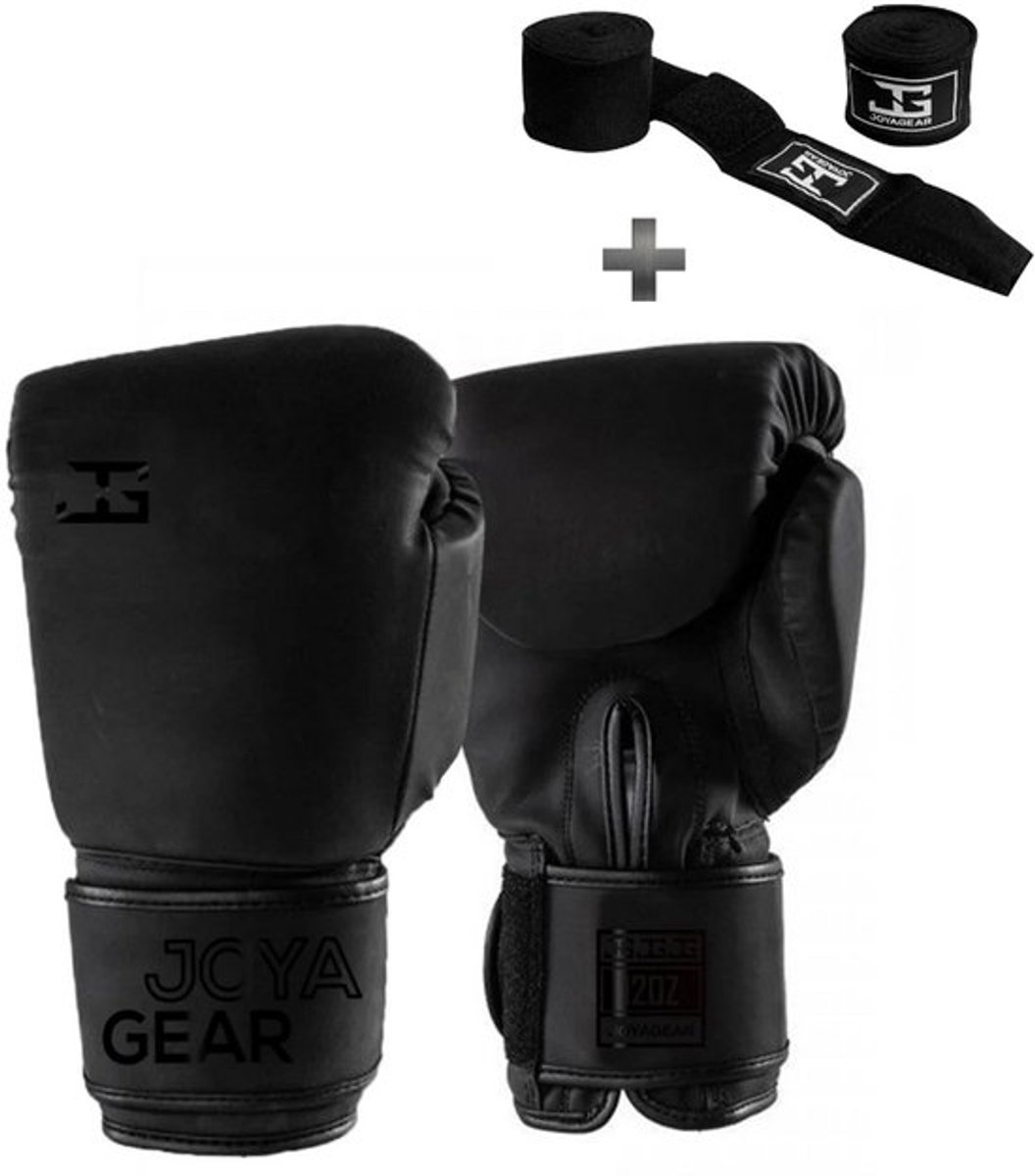 Joya MAX Kickbokshandschoenen - 14 oz – Zwart – Synthetisch Leer – Beginners & Training – Kickboksen & Boksen – Joya Fight Gear