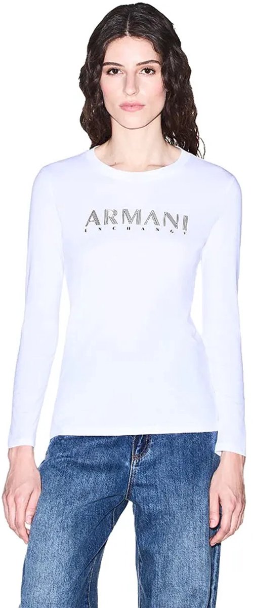 Armani Exchange Xw002761_af23954 T-shirt Met Lange Mouwen Wit L Vrouw