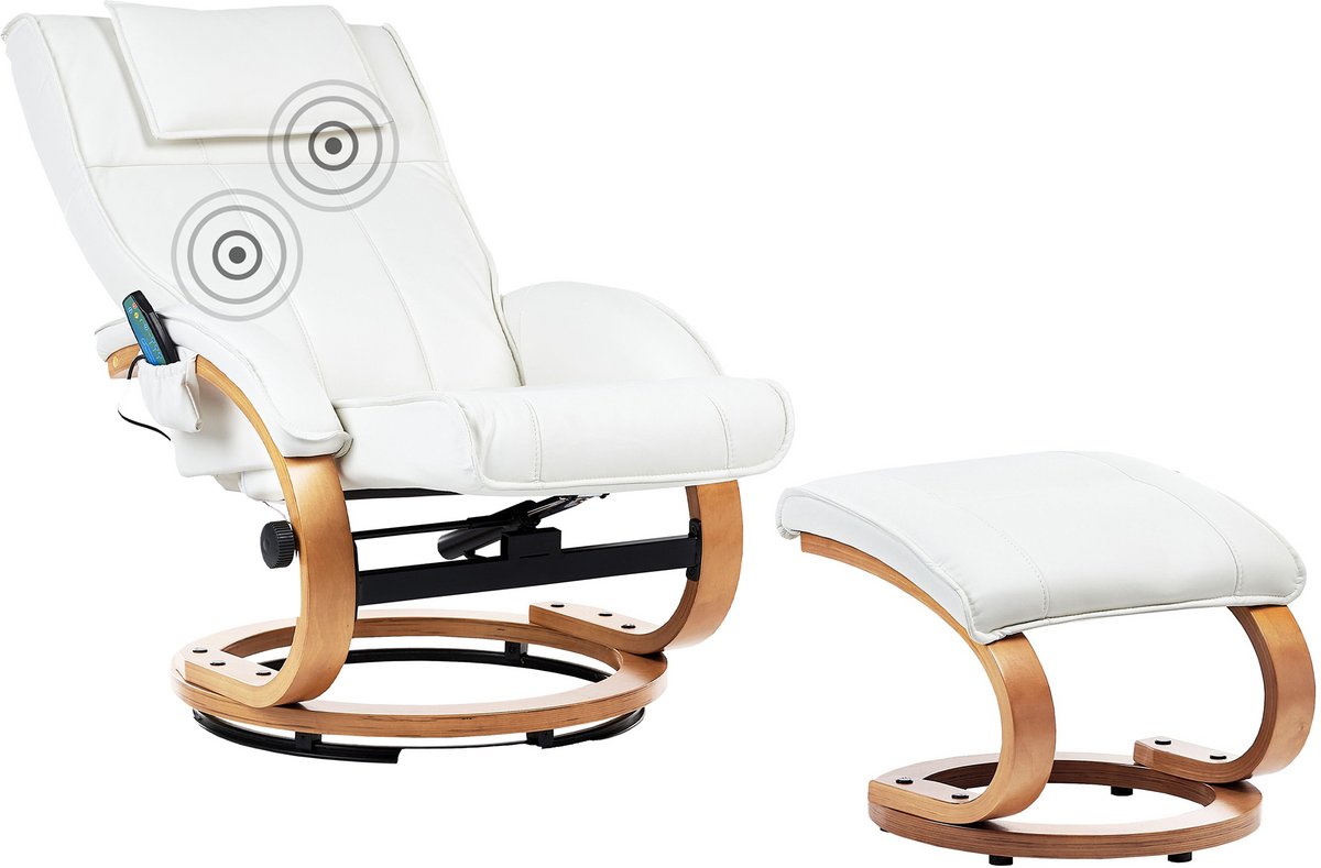 MAJESTIC - Fauteuil - Wit - Kunstleer