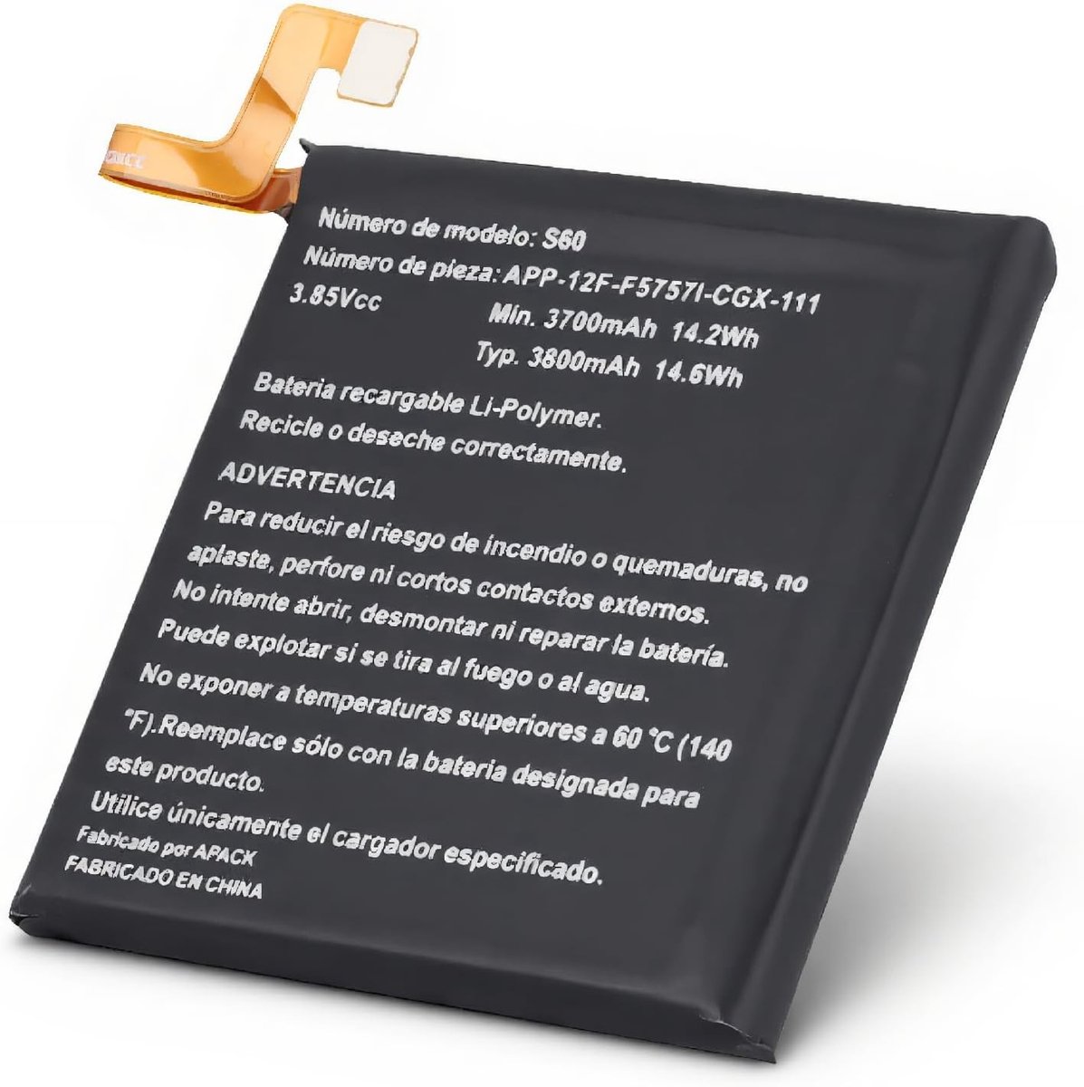 Vervangende 3700mAh Oplaadbare Lithiumbatterij voor Caterpillar CAT S60 Smartphone, Hoge Kwaliteit, Duurzaam en Betrouwbaar