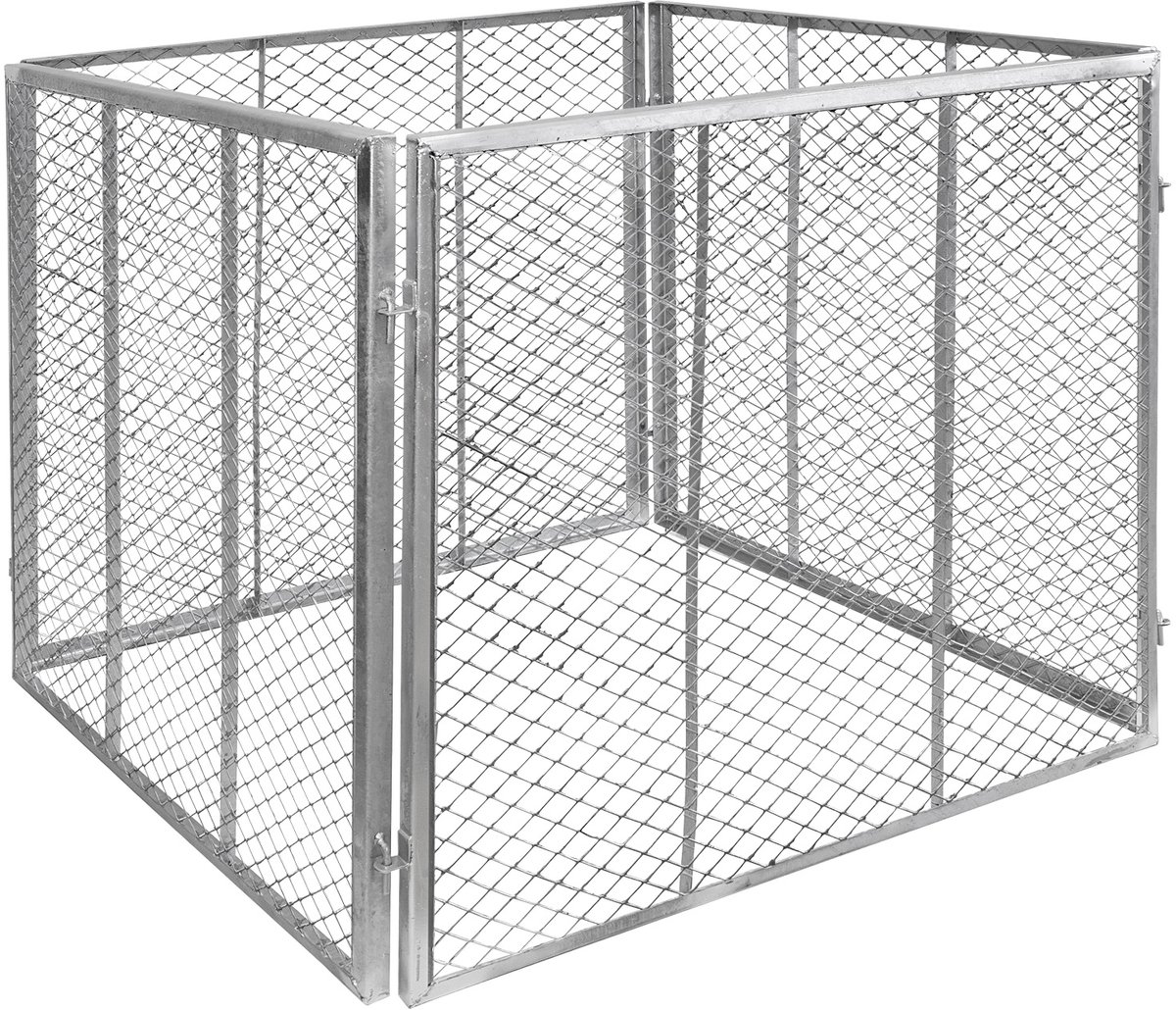 Compostbak van gegalvaniseerd staal – Metalen composteerbak, compostcontainer, compostrooster – 80 x 80 x 70 cm – Tuinrooster – V2Aox
