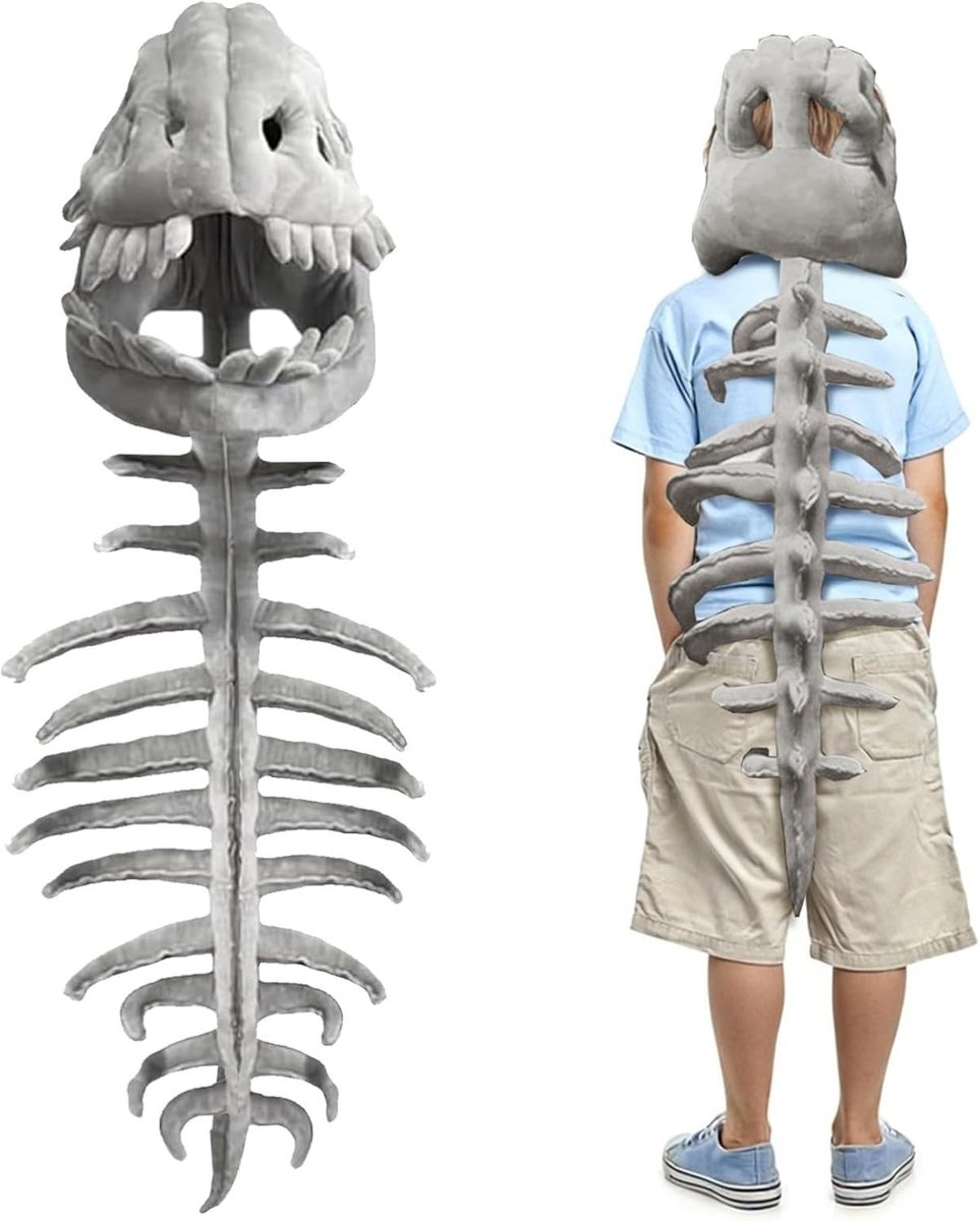 Spinosaurus Pluche Dinosaurus Kostuum met Geluidseffecten voor Volwassenen - Perfect voor Carnaval en Cosplay (75cm)
