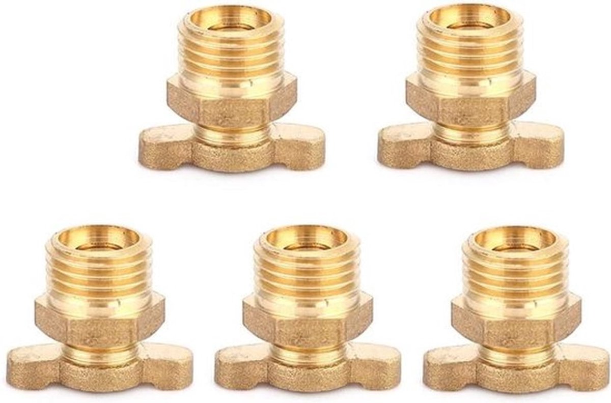 5 Stks Messing Massief Aftapkraan G1/4 Vervanging Kits voor Luchtcompressor Accessoires
