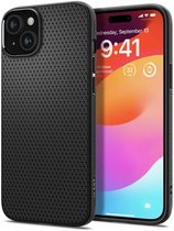 Spigen Liquid Air Hoesje voor de Apple iPhone 15 - Back Cover Flexibel TPU Matte Zwart