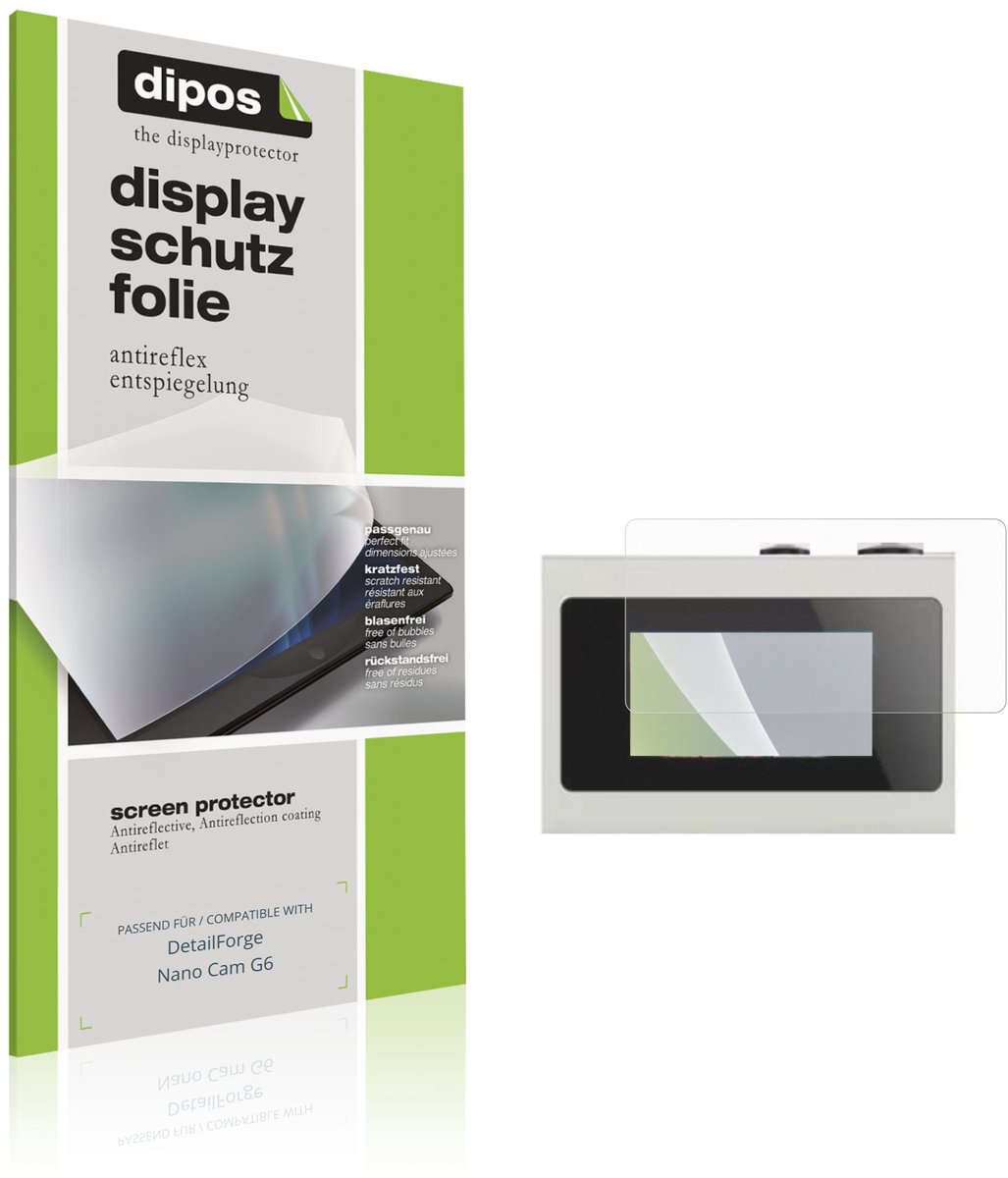 dipos – 4x Matte Beschermfolie geschikt voor DetailForge Nano Cam G6 | Krasbestendige & antireflecterende Screenprotector Ultra-Thin