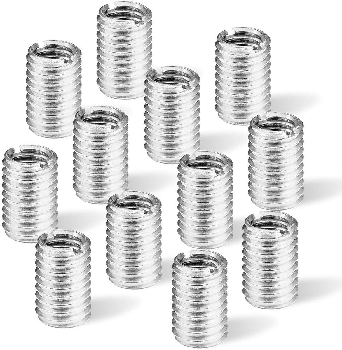 15-delige M6 naar M8 Draad Inserts, 15mm Draad Sleeve, Draad Adapter voor Automotive en Mechanische Toepassingen, Roestvrij Staal Bevestigingsmateriaal