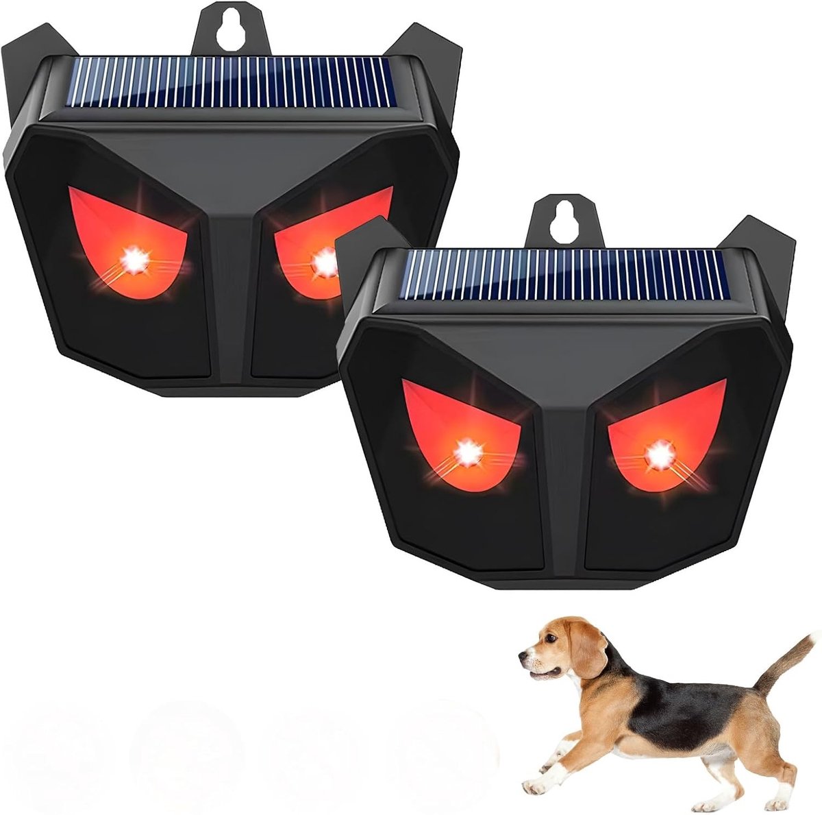 Effectieve Solar Dierenafschrikker voor Buiten, 2 Stuks met Rode LED Licht - Egel, Vos en Wasbeer Afschrikmiddel
