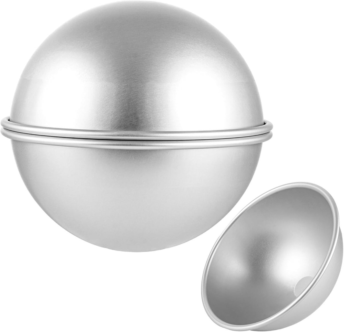Set van 2 Halve Ronde Bakvormen van 20 cm - Aluminium Mallen voor Taarten, Cake en Desserts, Ideaal voor Verjaardagsfeesten en Creatieve Bakprojecten