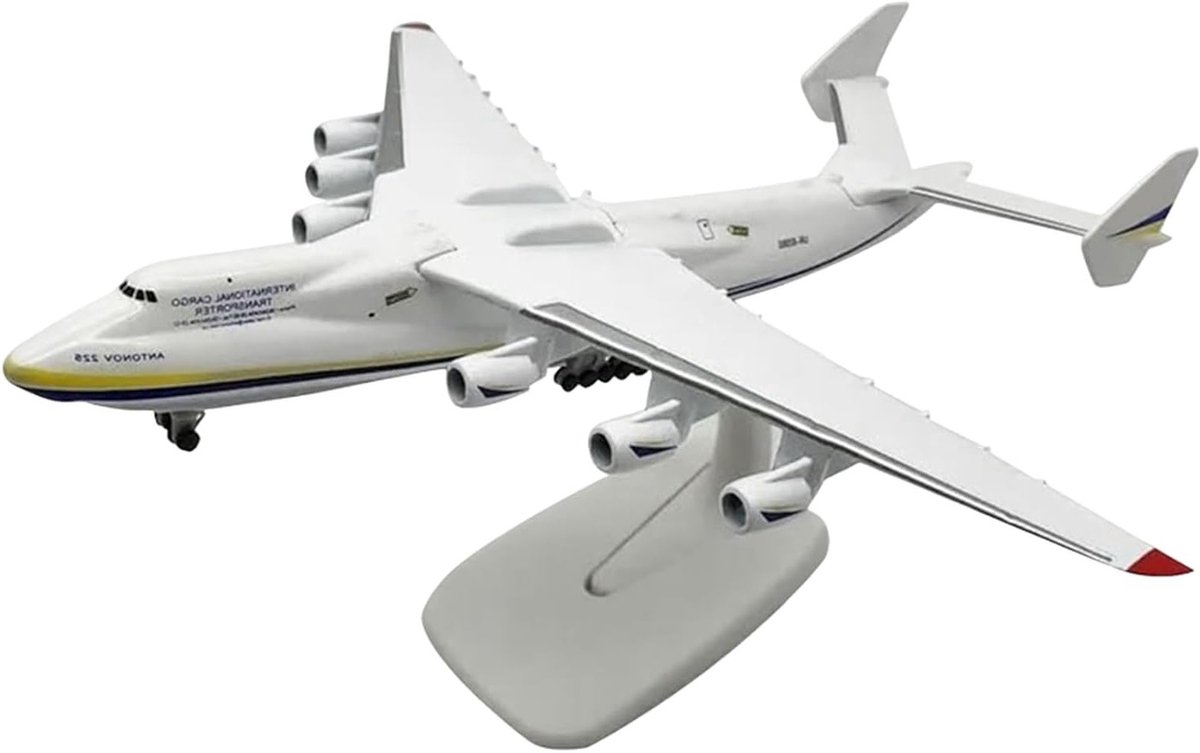 Gedetailleerd model van de Antonov An-225 Mriya, verzamelobject van metaal, schaal 1:400, vliegtuig speelgoed