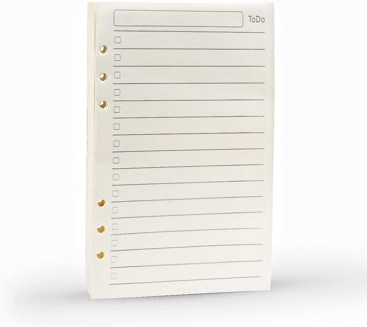 SnelShoppen - A5 Notebook Spiral Refill 6 Ringen Notitieboek To-Do Lijst Papier Checklist Notepad 210x142mm Dubbelzijdig 15 Regels