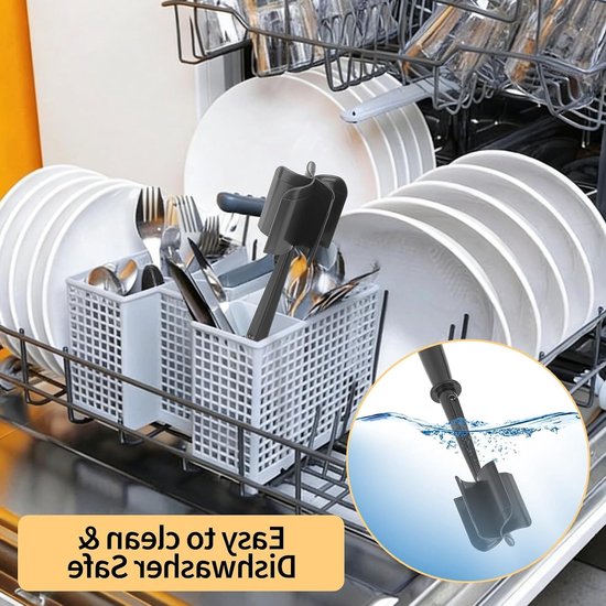 Gehakt masher set van 4 stuks met 5-bladige kop voor het eenvoudig malen van vlees, hittebestendig en niet-plakkerig keukengereedschap voor rundergehakt en kalkoenmix — afbeelding 2