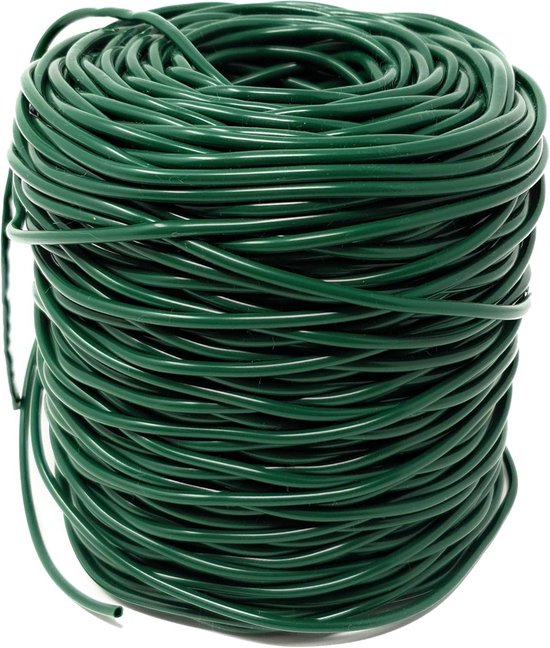SnelShoppen - 100 m Professionele Holle Koord Ø 3 mm van Plastic, Groen - Elastisch Bindmateriaal voor Planten Telen in Tuin en Balkon