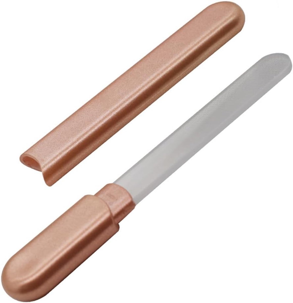 SnelShoppen - 1 Stuk Glas Vijl voor Vrouwen, Natuurlijke Nagelvijl, Dikke Glas Nagelvijl, Dubbelzijdige Nagelbuffer voor Reizen, Perfect voor Thuis en