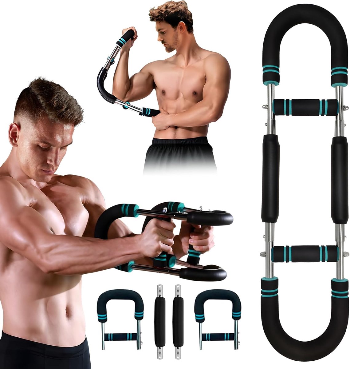 SnelShoppen - Twister Arm Trainer 3 Levels Verstelbare Arm Trainer voor Armen en Borst met Weerstand 30 kg / 40 kg / 50 kg - Draagbaar Fitnessapparaat