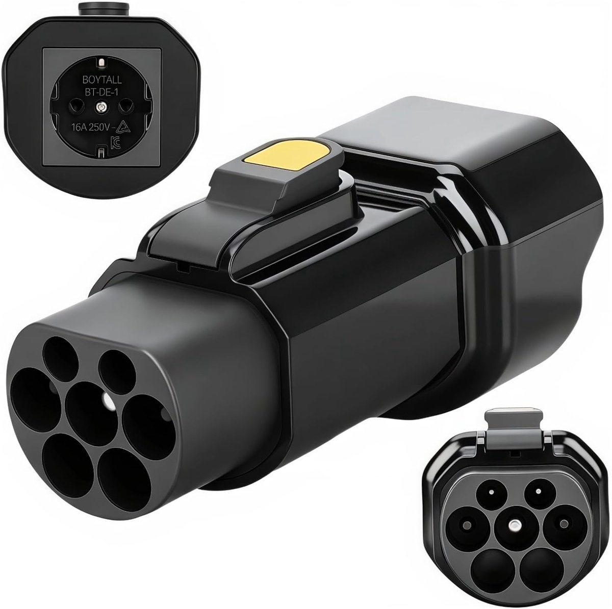 SnelShoppen - Type 2 naar Schuko Adapter voor Oplaadpaal, 220V, 16A, 3.5KW, Geschikt voor Elektrische Scooters, Rolstoelen en Fietsen