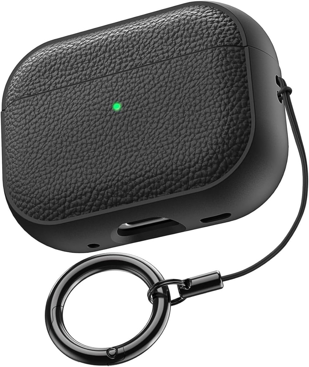 SnelShoppen - Zwarte Soft Silicone Shockproof Case voor AirPods Pro 3 2025 - Anti-slip, Inclusief Carabiner, Bescherming tegen Stoten en Vallen