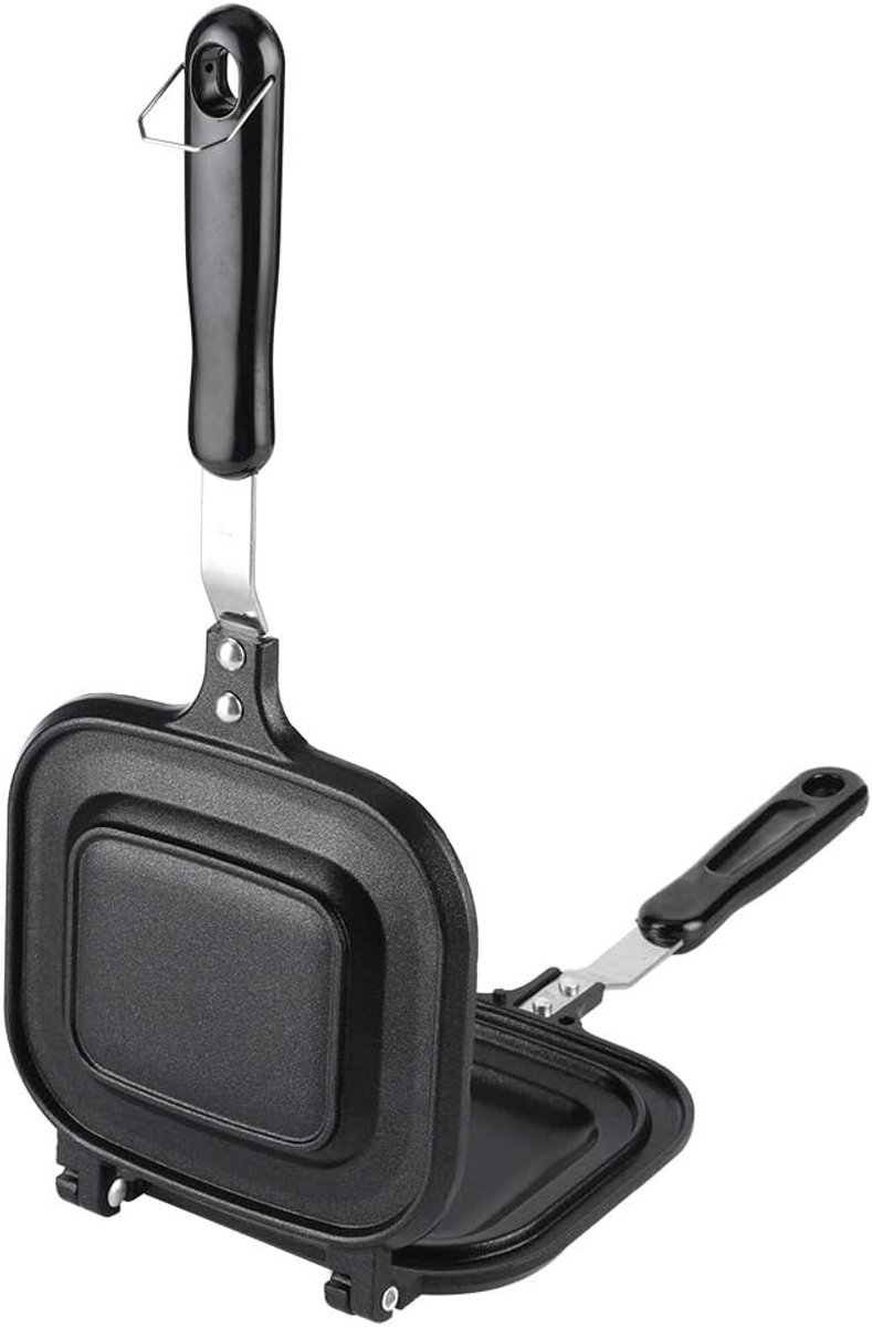 SnelShoppen - Double-Sided Multifunctionele Koekenpan – Antiaanbak Sandwich Toaster voor Ontbijt – Ideaal voor Omeletten, Pannenkoeken en Meer – Keuke