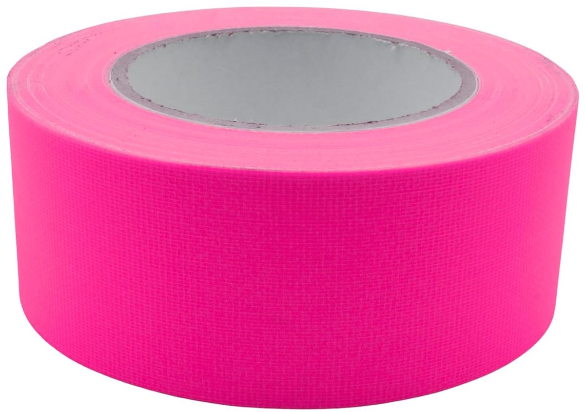 SnelShoppen - UV FLOOR Gaffer Tape Neon Pink 50mm x 25m - Premium Kwaliteit Fluorescerende Decoratieve Tape voor Feest, Rave, Neon Party, Afbakenen Ru