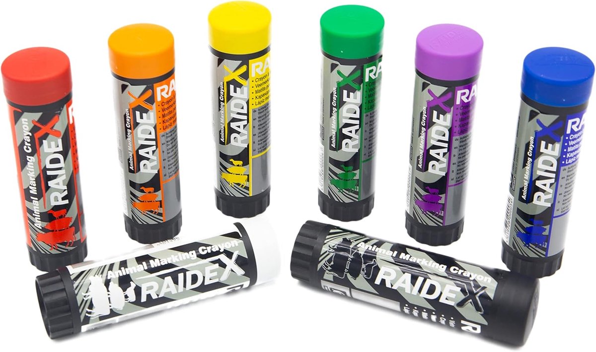 SnelShoppen - Set van 8 Cattle Tekenpennen in Briljante Kleuren - Assortiment met Draaitafel voor Precies Schilderen en Creatieve Carnaval Make-up