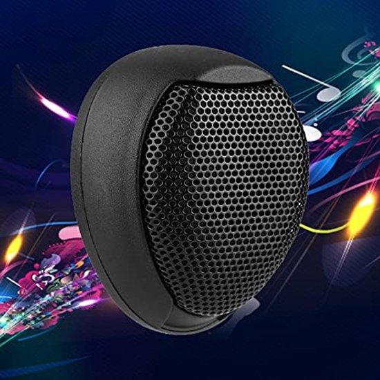 SnelShoppen - Car Speaker Audio 10W Mini Rond met Plaklijm (Zwart) - Draagbare Auto Luidspreker voor Feest, Camping, en Meer van Snelshoppen — afbeelding 2