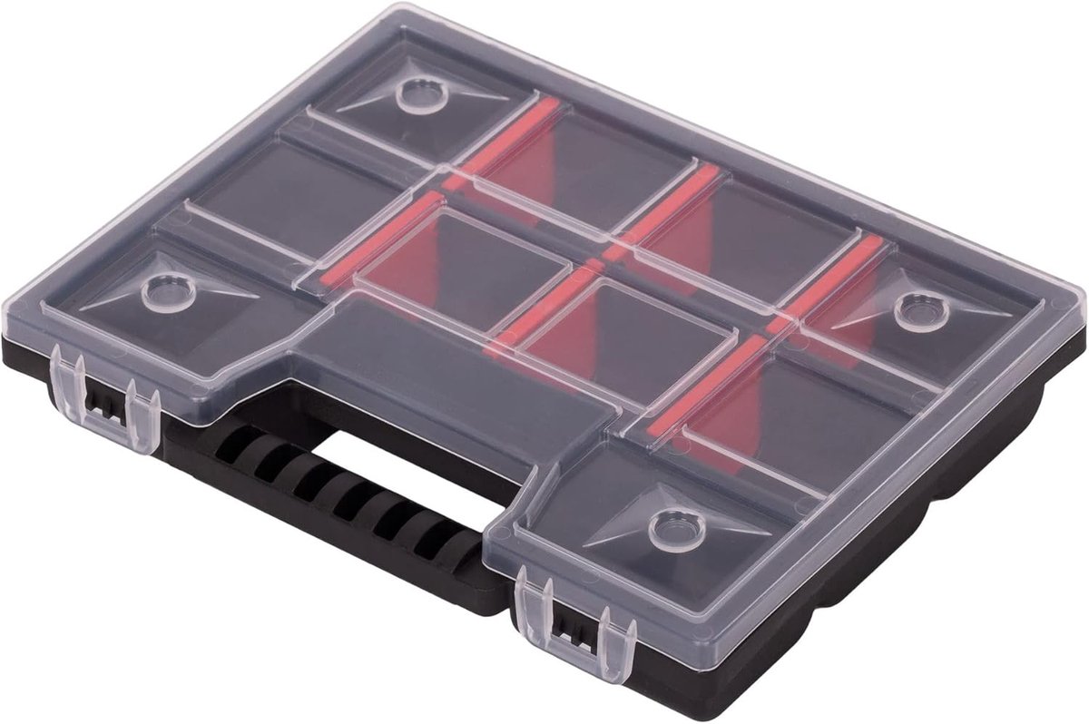 SnelShoppen - Assortiment Box 20.5 cm - 11 Compartimenten Opbergdoos voor Kleine Onderdelen en Accessoires - Perfect voor Schroeven, Moeren, Gereedsch