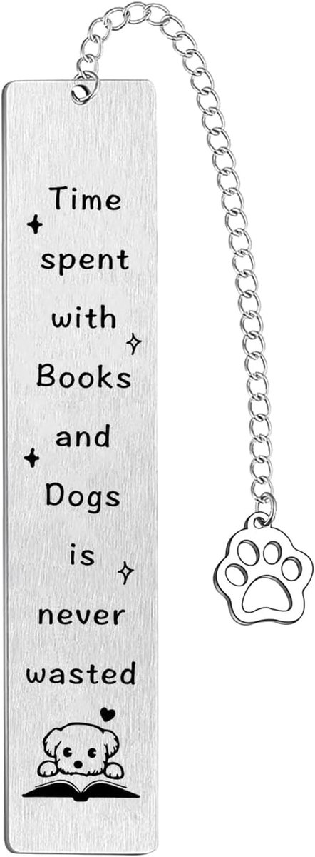 SnelShoppen - Dog Bookmarks - Schattige Boekenleggers met Poot Pendant - Perfecte Cadeaus voor Hondenliefhebbers, Boekenliefhebbers, Vrouwen, Mannen,