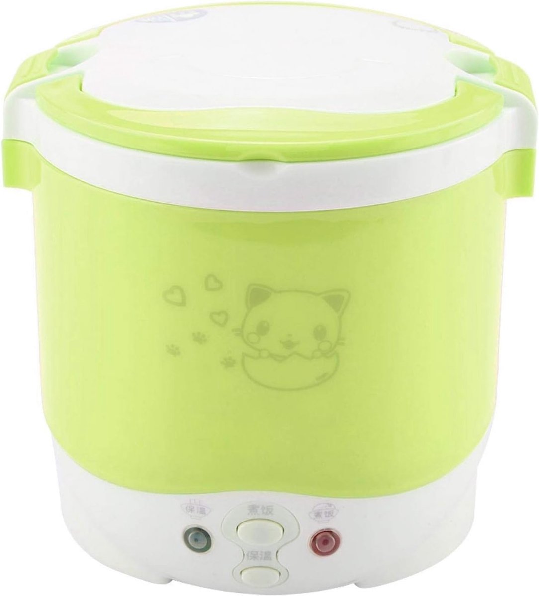 SnelShoppen - Electric Rice Cooker 12V 100W 1.3L Multifunctionele Reis- en Soepkoker - Draagbare Food Steamer voor Auto - Groene Kleur voor Camping en