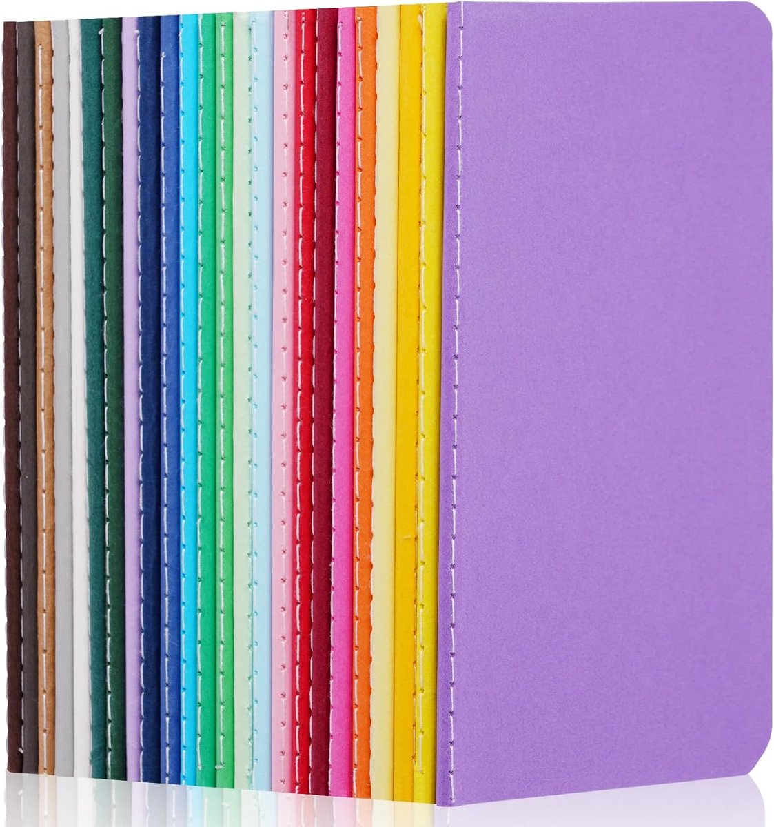 SnelShoppen - A6 Notitieboekjes Set van 24 Kleurrijke Notebooks met Zachte Kaft, 30 Bladen, Ideaal voor School, Kantoor, Reizen, Cadeau voor Terug naa