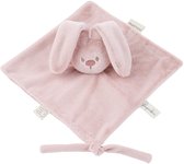 Nattou Lapidou Baby Knuffeldoekje - 27 x 27 cm - Doudou Konijn - Baby Cadeau - Poederroze